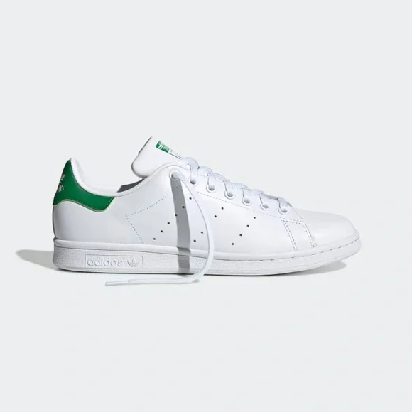 Stan Smith Adidas Women's White Sneakers with Green Accents NWT 9.5 - Picture 4 of 13